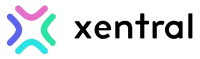 xentral Logo, buntes x