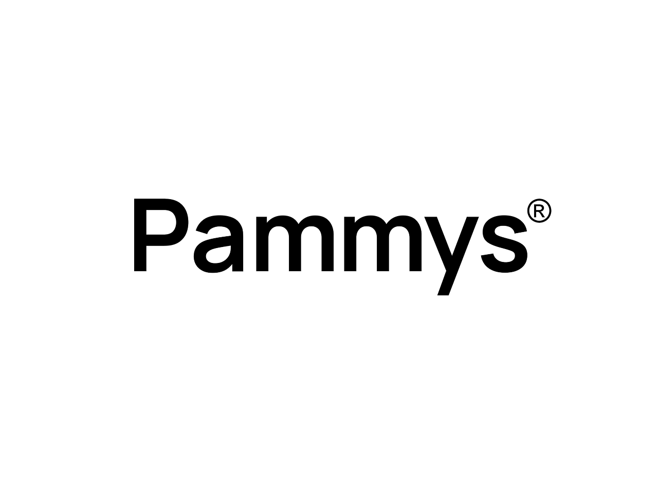 Das Bild zeigt das Wort "Pammys" in großen, schwarzen Buchstaben auf einem weißen Hintergrund, wobei das "®" als eingetragene Marke am Ende hinzugefügt ist.
